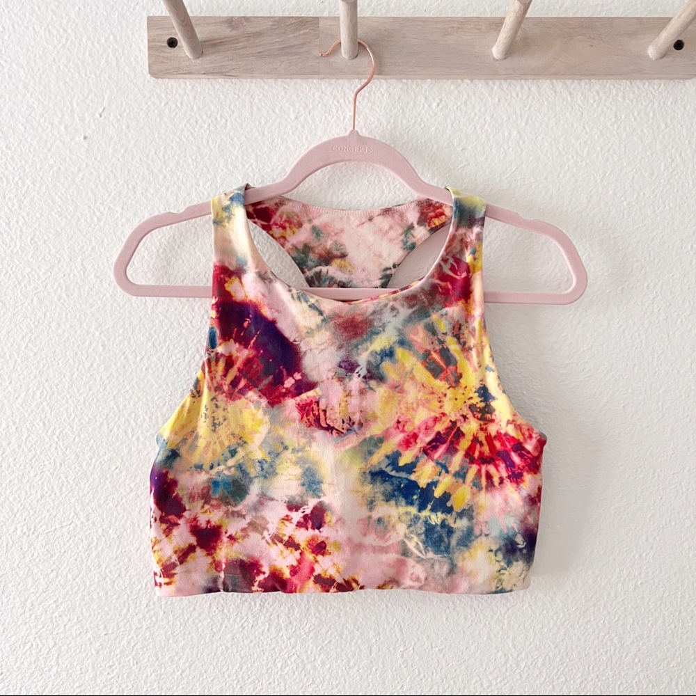 Betsey Johnson Tie-Dye Sports Bra - Multicolor